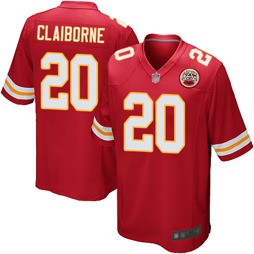 Men Kansas City Chiefs 20 Claiborne Morris Game Red Team Color Football Nike NFL Jersey
